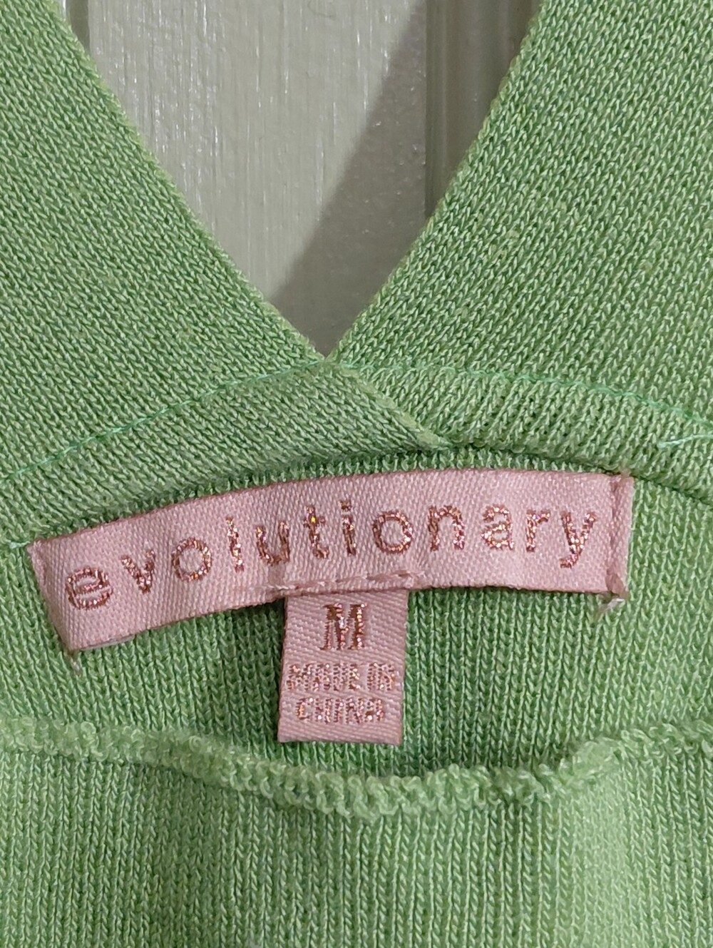 Olive Ribbed Cross-Back Crop Top - Picture 4 of 4
